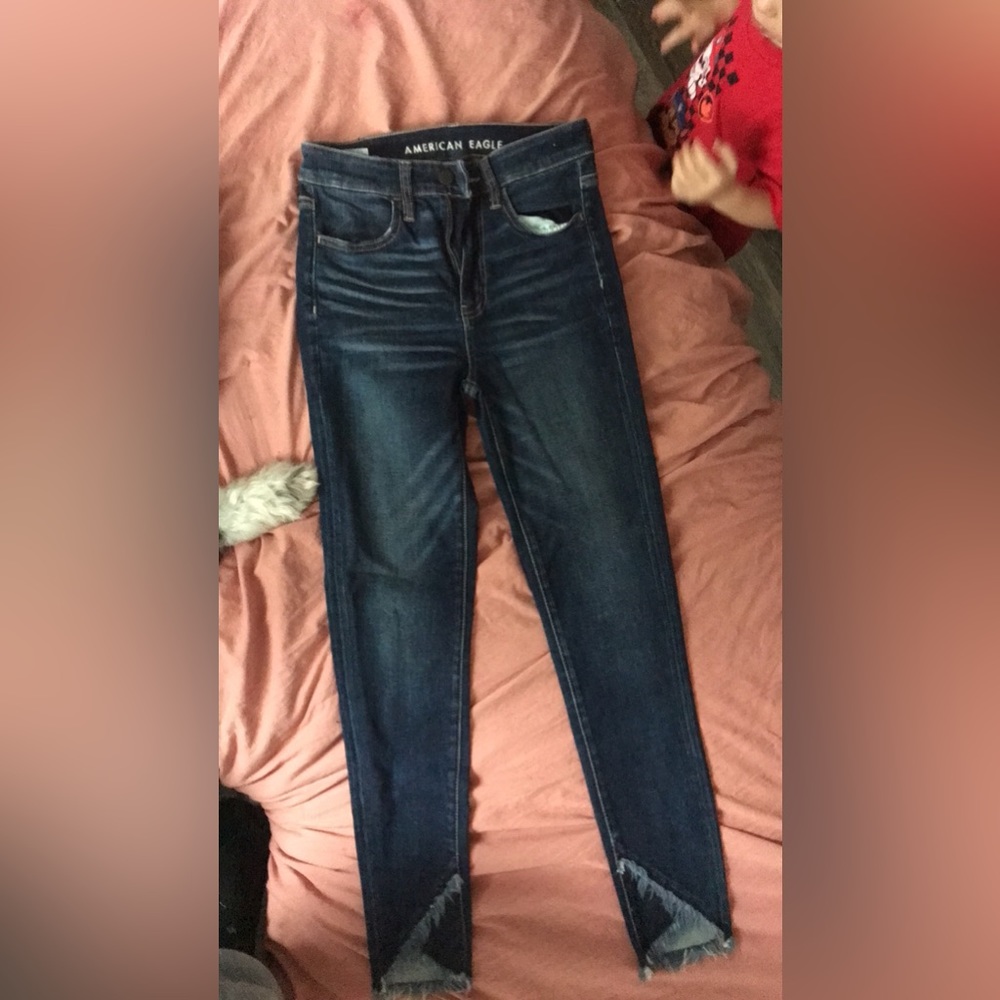 American eagle super high rise crop jegging
